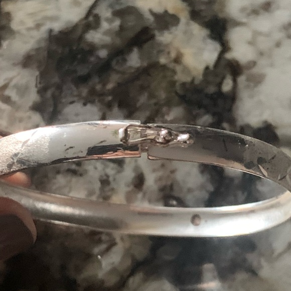 Vintage Sterling Silver Diamond Cut Bracelet, Stamped 925 - Picture 12 of 14